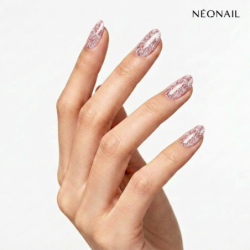 Gel Nail Stickers - manucure rose clair pailleté Gel Nail Stickers - manucure rose clair pailleté